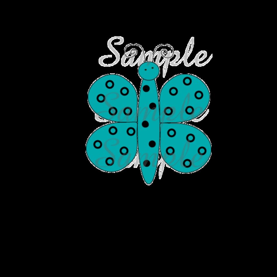 Teal Butterfly Clip Art N6