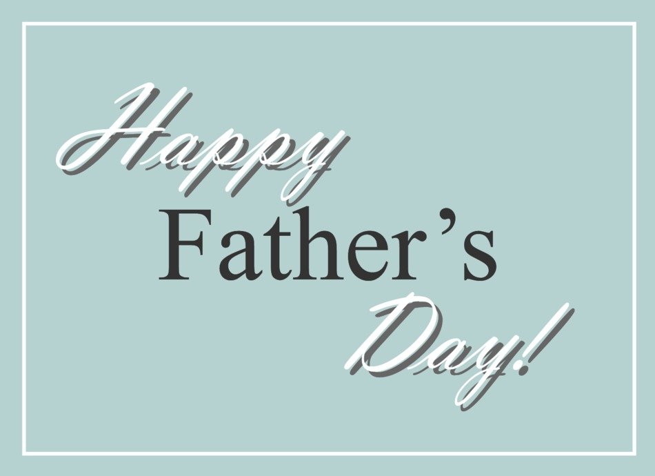 congratulation on father's day on a blue background