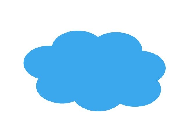 Blue Cloud Clip Art N23