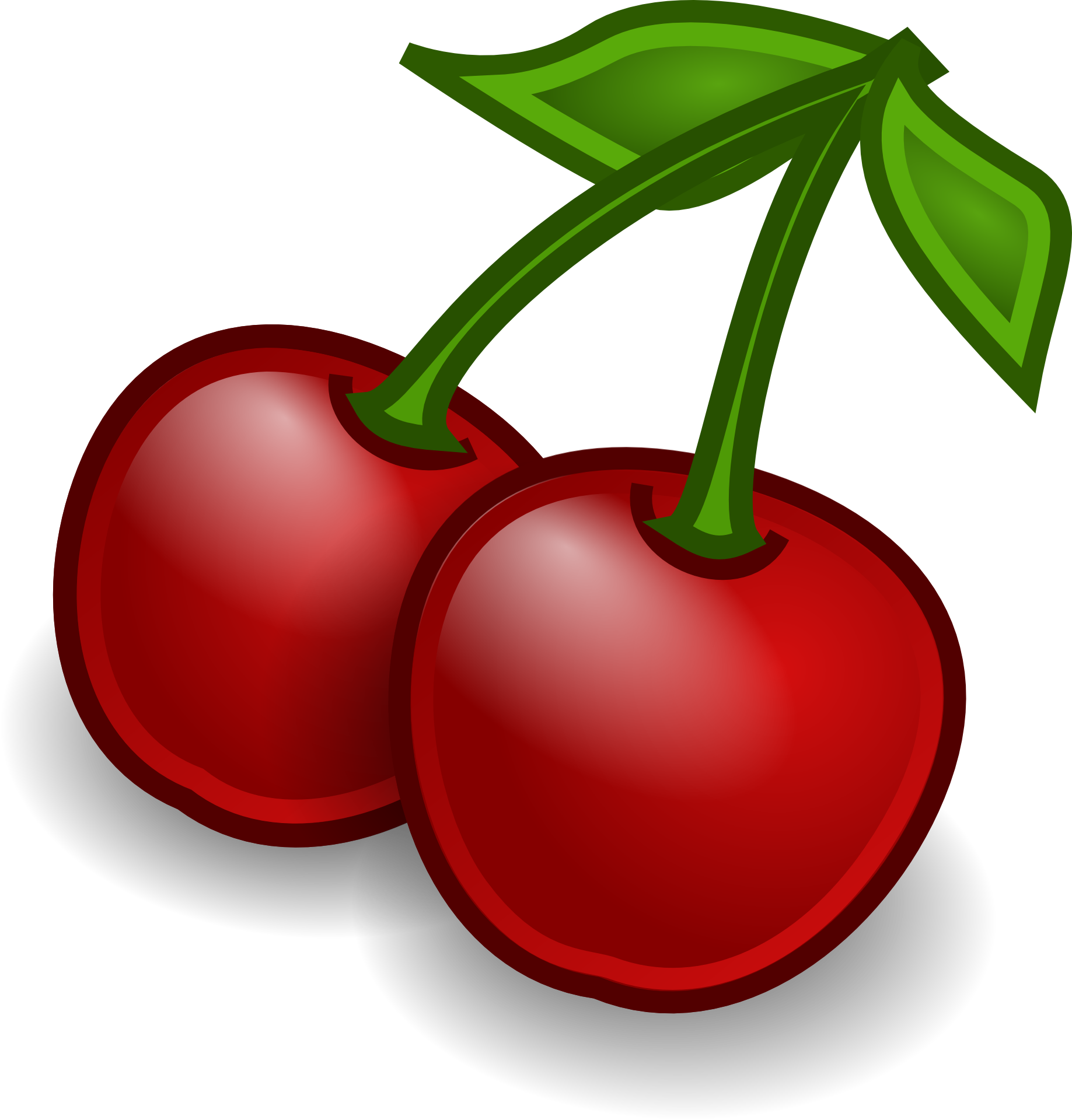 Drawn fresh cherries free image download