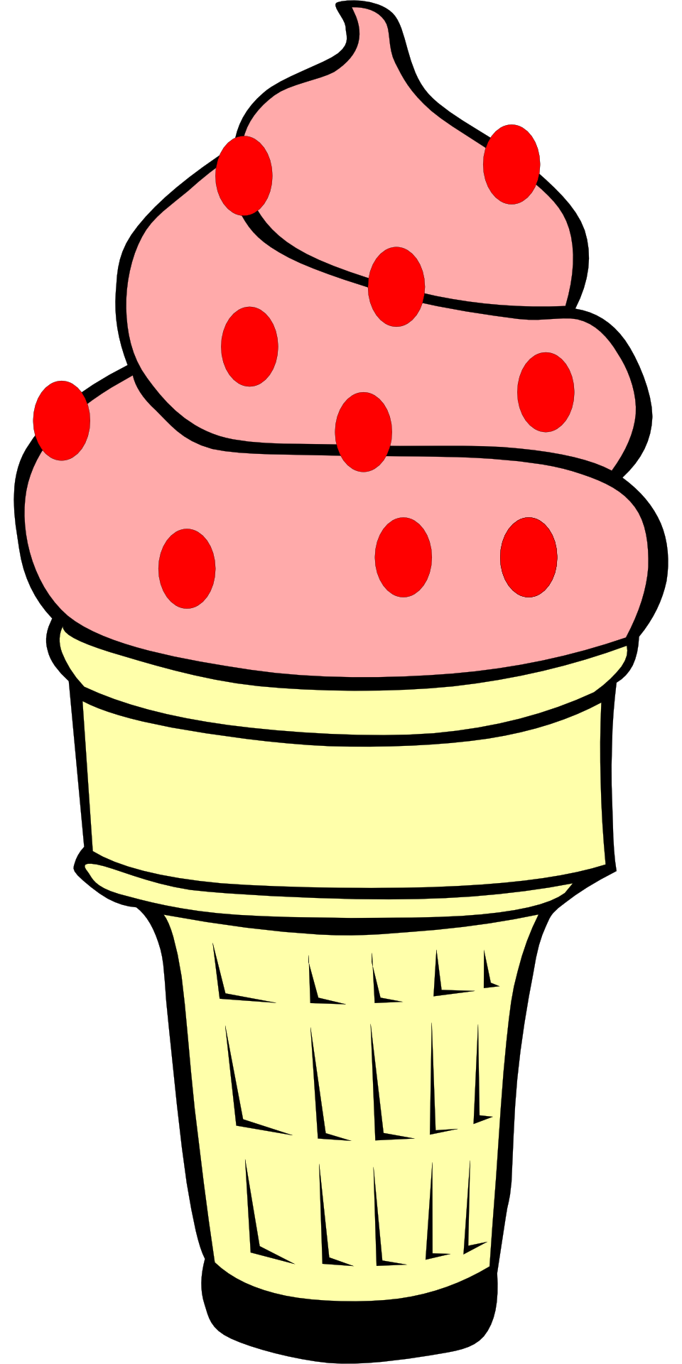 Ice cream cone waffle drawing free image