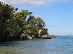 tropical island in the ocean