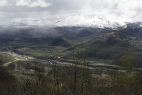 panorama of the valley top view