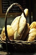 variety of bread in a basket