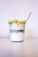 a healthy breakfast in a glass