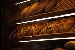 bakery breads in cafe