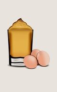 eggs and sabayon, illustration