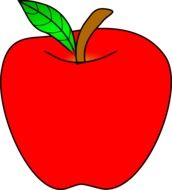 painted red apple