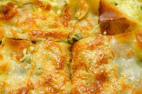 casserole with broccoli with appetizing crust