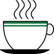 hot drink in cup, illustration