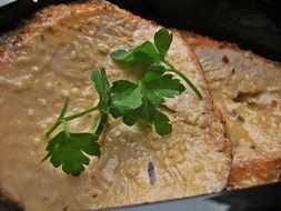 loaf of fried turkey close up