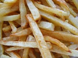 french fried potatoes close up