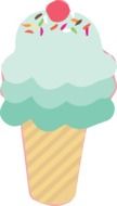 blue ice cream drawing