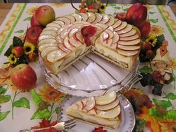 apple pie on the holiday table