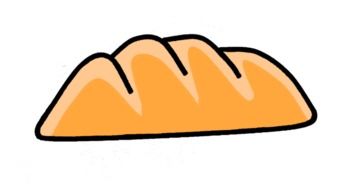 clipart,picture of white bread