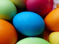 colorful paint easter eggs