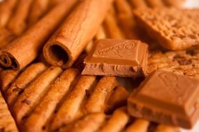 milk chocolate and cinnamon