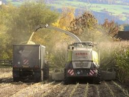 a harvester harvests