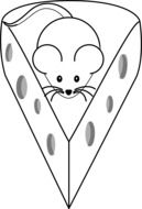 mouse and cheese drawing