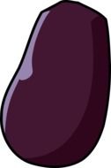 purple eggplant on white background