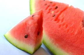 photo of two slices of watermelon