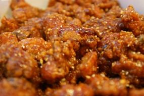 korean chicken food with spices