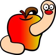 Worm in a apple