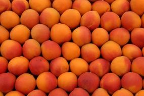 Peaches in a market