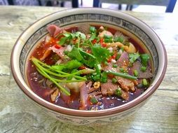bowl of asian soup
