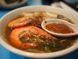shrimp in the soup