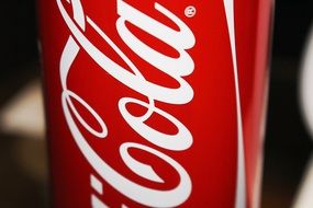 coca cola can close up