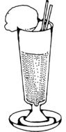 drawing of a glass with a drink