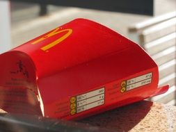 red box French fries from McDonald's