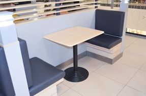 tables and seat for eating