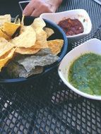 mexican nachos with chili pepper