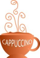 drawing a cup of tasty cappuccino