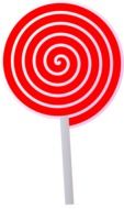 drawing sweet red white lollipop