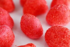 red strawberry gellies