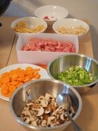 ingredients for cooking stew