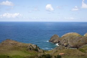 panorama of the rocky ocean coast