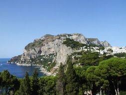 panorama of the rocky coast of southern Italy