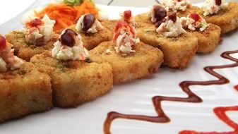 japanese sushi roll on a plate