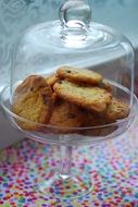 homemade cookies in a glass container