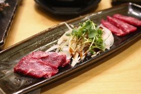 sloced beef meat on pan