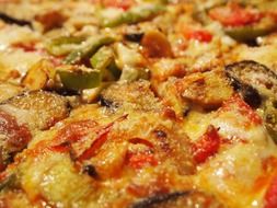 pizza topping close up