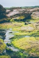 creek among rocks in wilderness
