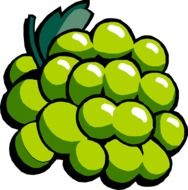 graphic image of a bunch of green grapes