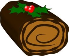 yule log cake drawing