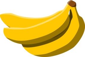 bananas food fruit yellow drawing