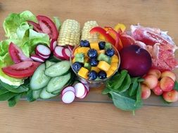 fresh vegetables for salad